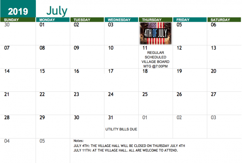 Calendar of events village of bethany illinois